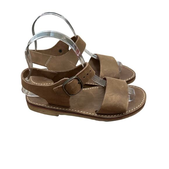 Duckfeet Løkken Sandal Brown Leather Open Toe Buckle Size 36 US 6 - Picture 2 of 7